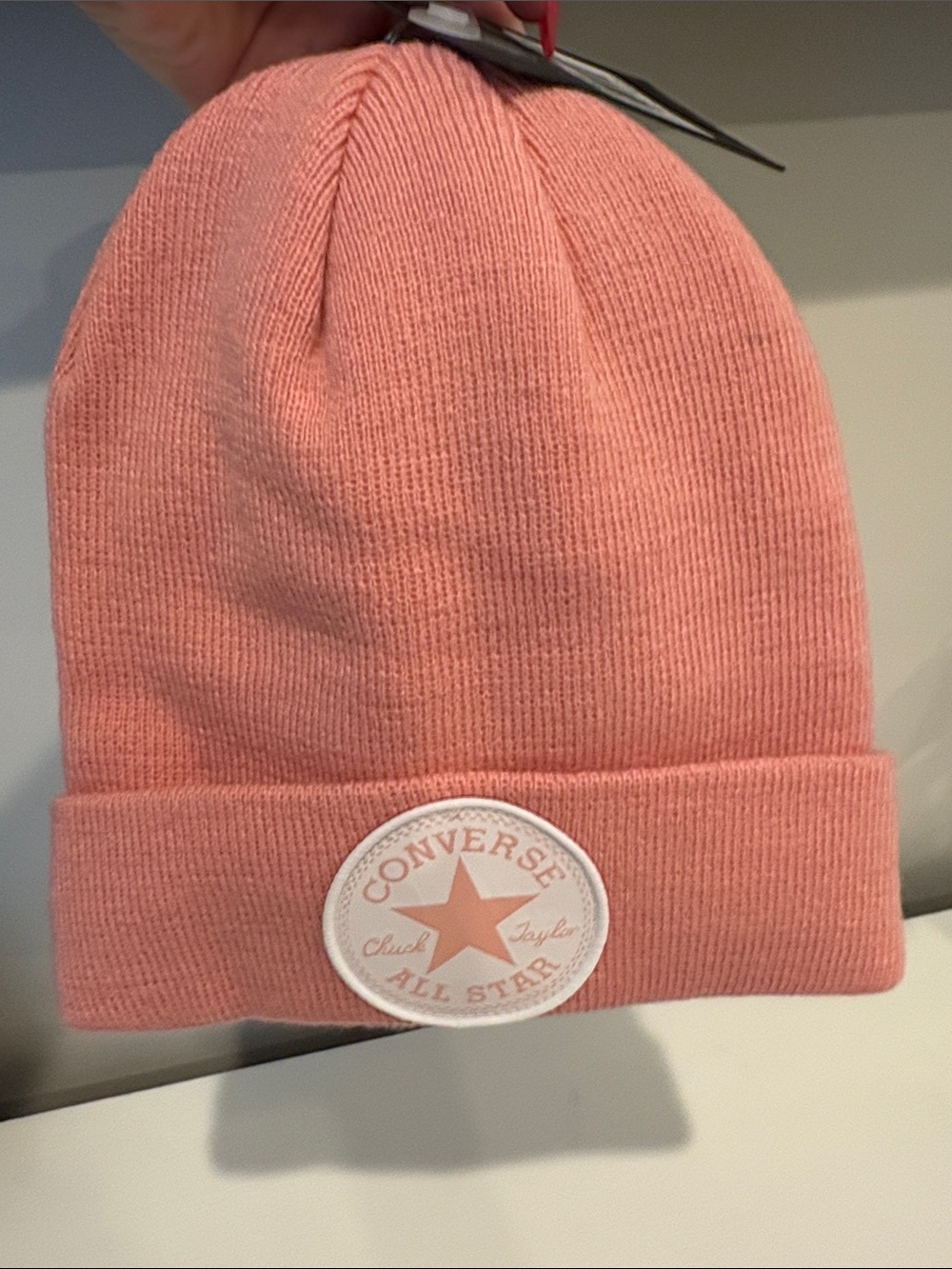 Converse Pink Folded Cuff Beanie